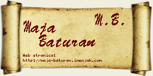 Maja Baturan vizit kartica